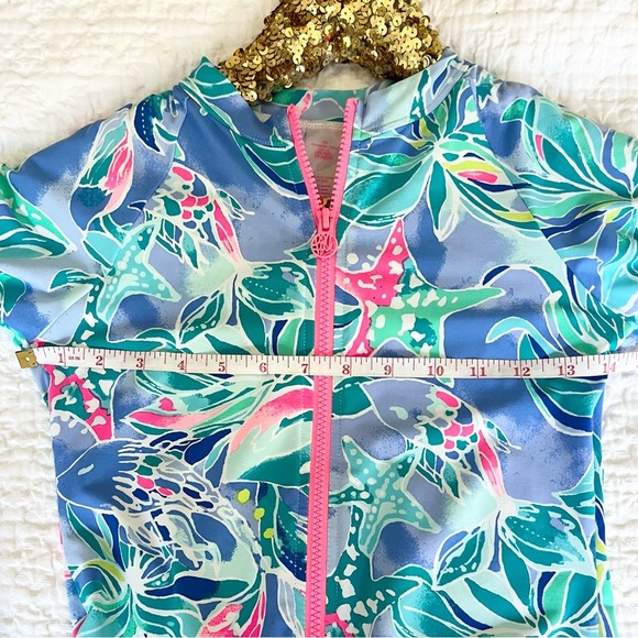 Lilly Pulitzer UPF 50 Sunny Rash Guard Bennett Blue Celestial Seas - Picture 5 of 7